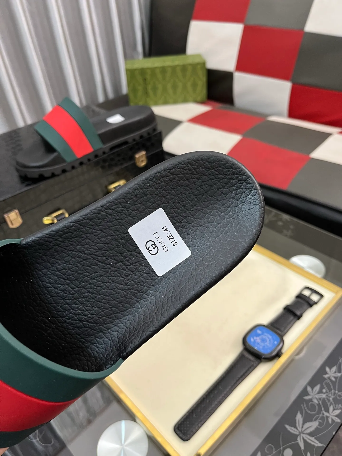 Men's men's shoes💰260⌚️⌚️ＧＵＣＣＩ.Gucci.Official website 1:1 popular slippers hot sale! Original original material 🩴 SIZE: 38-46 (45.46 non-refundable)